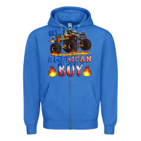 True Royal all american boy monster truck Zipper Hoodie - Artiststas