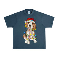 Midnight Navy christmas beagle Urban Heavy Tee - RanaPortraitStore