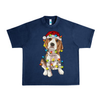 Navy christmas beagle Urban Heavy Tee - RanaPortraitStore