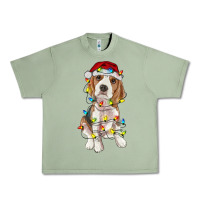 Oil Green christmas beagle Urban Heavy Tee - RanaPortraitStore