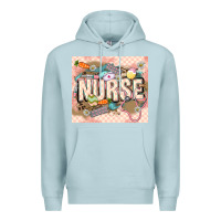 Blue Mist Easter Nurse Premium Hoodie - LillyAllenDesigns