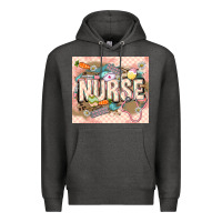 Charcoal Heather Easter Nurse Premium Hoodie - LillyAllenDesigns