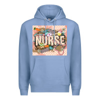 Colony Blue Easter Nurse Premium Hoodie - LillyAllenDesigns