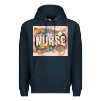 Navy Easter Nurse Premium Hoodie - LillyAllenDesigns