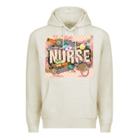Oatmeal Heather Easter Nurse Premium Hoodie - LillyAllenDesigns