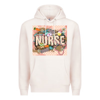 Pale Pink Easter Nurse Premium Hoodie - LillyAllenDesigns