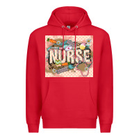 Red Easter Nurse Premium Hoodie - LillyAllenDesigns