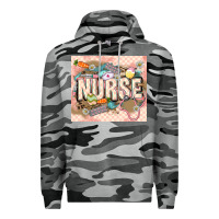 Slate Camo Easter Nurse Premium Hoodie - LillyAllenDesigns