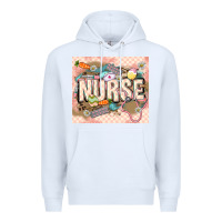 White Easter Nurse Premium Hoodie - LillyAllenDesigns