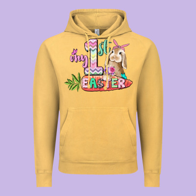 My First Easter Day Vintage Hoodie Designed By Cowgirlartshop