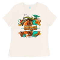 Bone pumpkin nurse Ladies Tee - NancyCooperArtShop