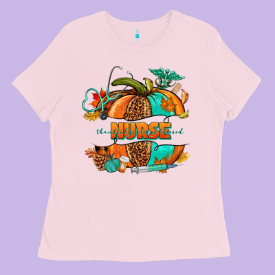 Pumpkin Nurse Ladies Tee Designed By Nancycooperartshop