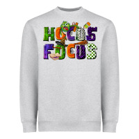 Heather Grey Hocus Focus Teacher Halloween Heavyweight Sweatshirt - LillyAllenDesigns