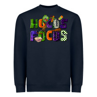 Navy Hocus Focus Teacher Halloween Heavyweight Sweatshirt - LillyAllenDesigns