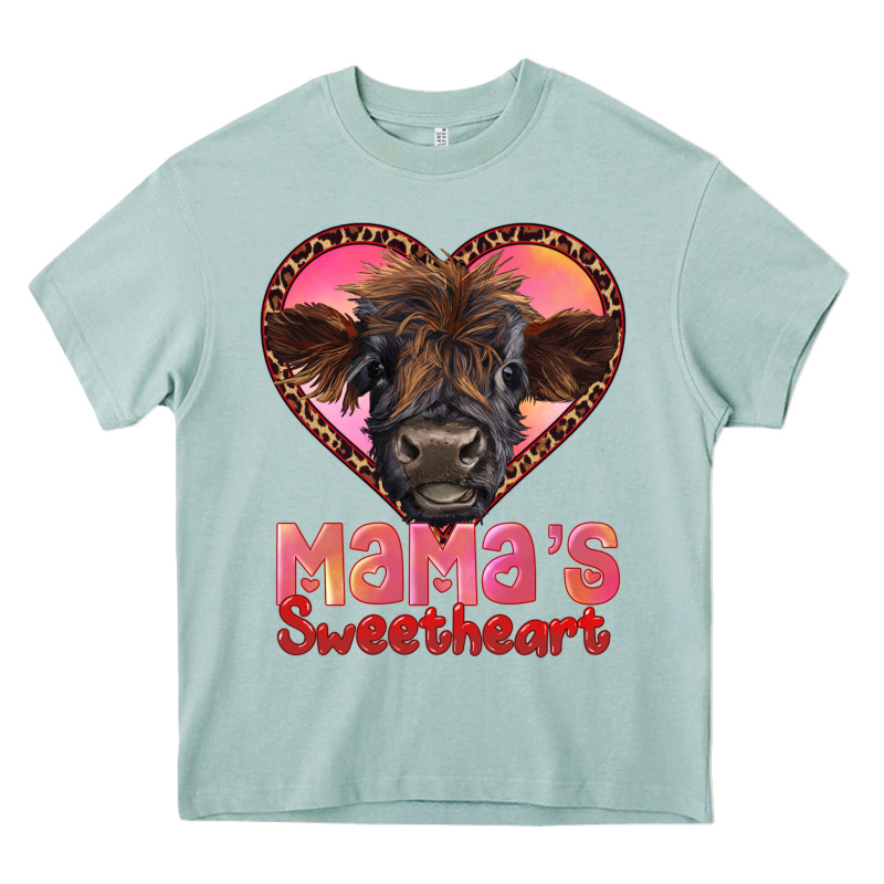 Mama's Sweetheart Highland Calf Heavy Core Tee by RanaPortraitStore | Teevron