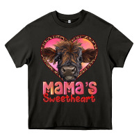 Asphalt mama's sweetheart highland calf Heavy Core Tee - RanaPortraitStore