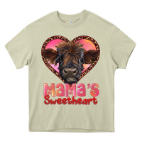 Mossy mama's sweetheart highland calf Heavy Core Tee - RanaPortraitStore