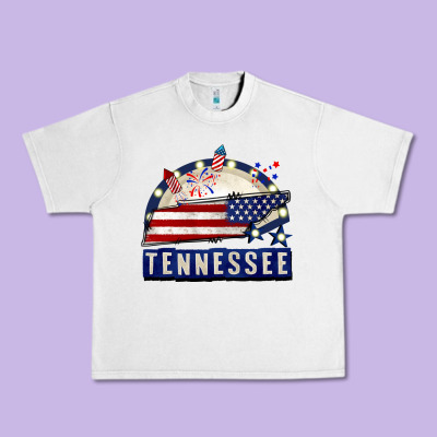 Tennessee 4th Of July Urban Heavy Tee Designed By Cowgirlartshop