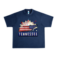 Navy tennessee 4th of july Urban Heavy Tee - CowGirlArtShop