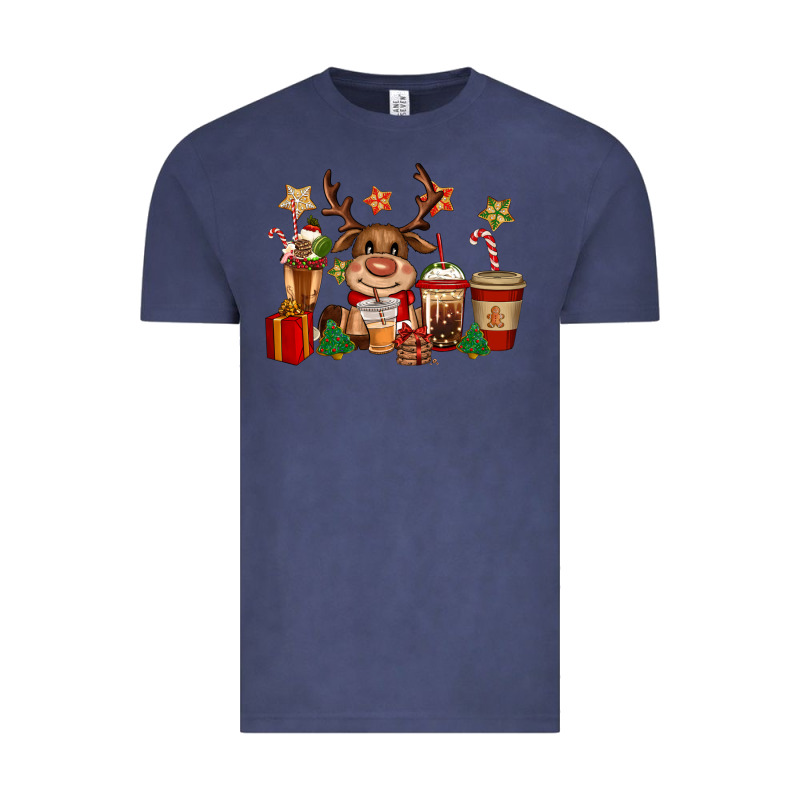 Reindeer Coffe Cups Christmas Vintage Tee by CowGirlArtShop | Teevron