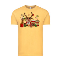 Vintage Mustard reindeer coffe cups christmas Vintage Tee - CowGirlArtShop
