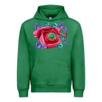 Emerald love balloons and pink valentines telephone Urban Hoodie - AdoDesignShop