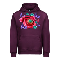 Mauve Wine love balloons and pink valentines telephone Urban Hoodie - AdoDesignShop