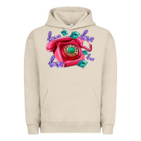 Pigment French Oak love balloons and pink valentines telephone Urban Hoodie - AdoDesignShop