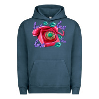 Pigment Midnight Navy love balloons and pink valentines telephone Urban Hoodie - AdoDesignShop