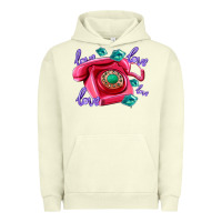 Pigment Pistachio love balloons and pink valentines telephone Urban Hoodie - AdoDesignShop