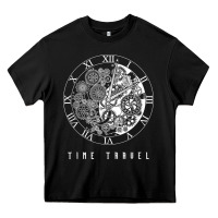 Black Time Travel Traveler Watch Vintage Clock Steampunk Gift Heavy Core Tee - longCreatives