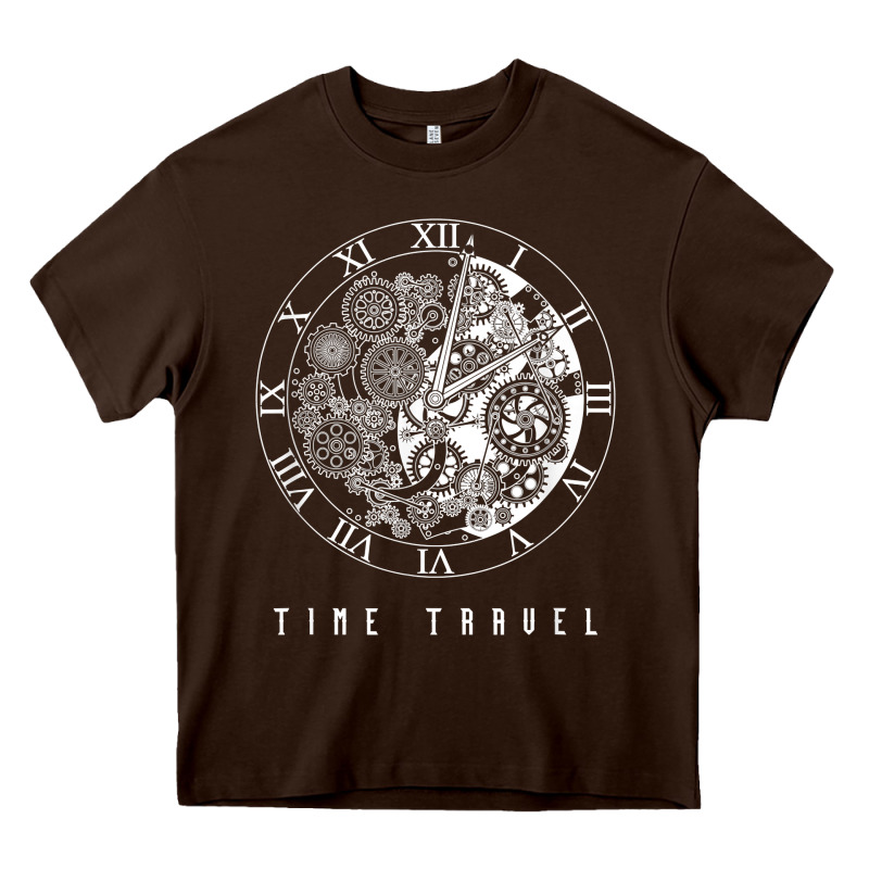 Time Travel Traveler Watch Vintage Clock Steampunk Gift Heavy Core Tee by longCreatives | Teevron