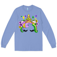 Colony Blue unicorn mardi gras olivia Long Sleeve Tee - OliviaCreatesArt