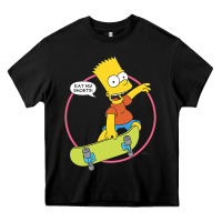 Black The Simpsons Bart Simpson Eat My Shorts Heavy Core Tee - longCreatives