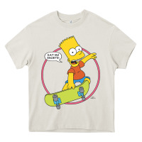 Cream The Simpsons Bart Simpson Eat My Shorts Heavy Core Tee - longCreatives