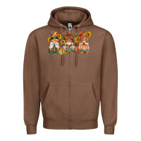 Chestnut fall gnomes pumpkin sunflowers Zipper Hoodie - Artiststas