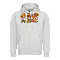 Dove Grey fall gnomes pumpkin sunflowers Zipper Hoodie - Artiststas