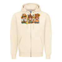 Sandshell fall gnomes pumpkin sunflowers Zipper Hoodie - Artiststas