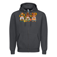 Smoke fall gnomes pumpkin sunflowers Zipper Hoodie - Artiststas