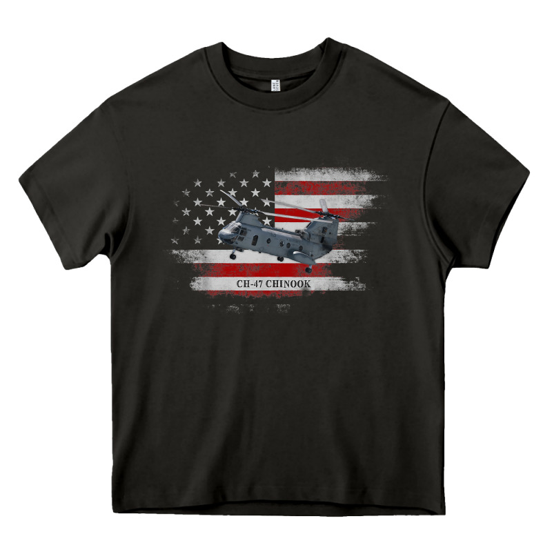 Ch-47 Chinook Helicopter Usa Flag Helicopter Pilot Gifts Heavy Core Tee by longCreatives | Teevron