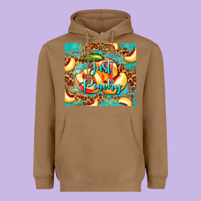 Just Peachy Peach Tumbler Heavyweight Hoodie Designed By Barkaloodesign
