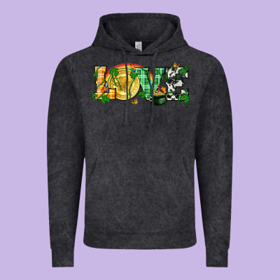 Western Love St. Patrick's Day P Vintage Hoodie Designed By Cowgirlartshop