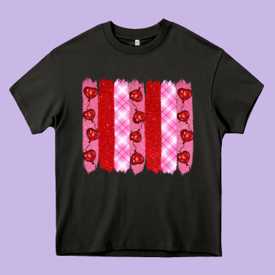 Valentine's Day Brushstrokes Heavy Core Tee Designed By Ranaportraitstore