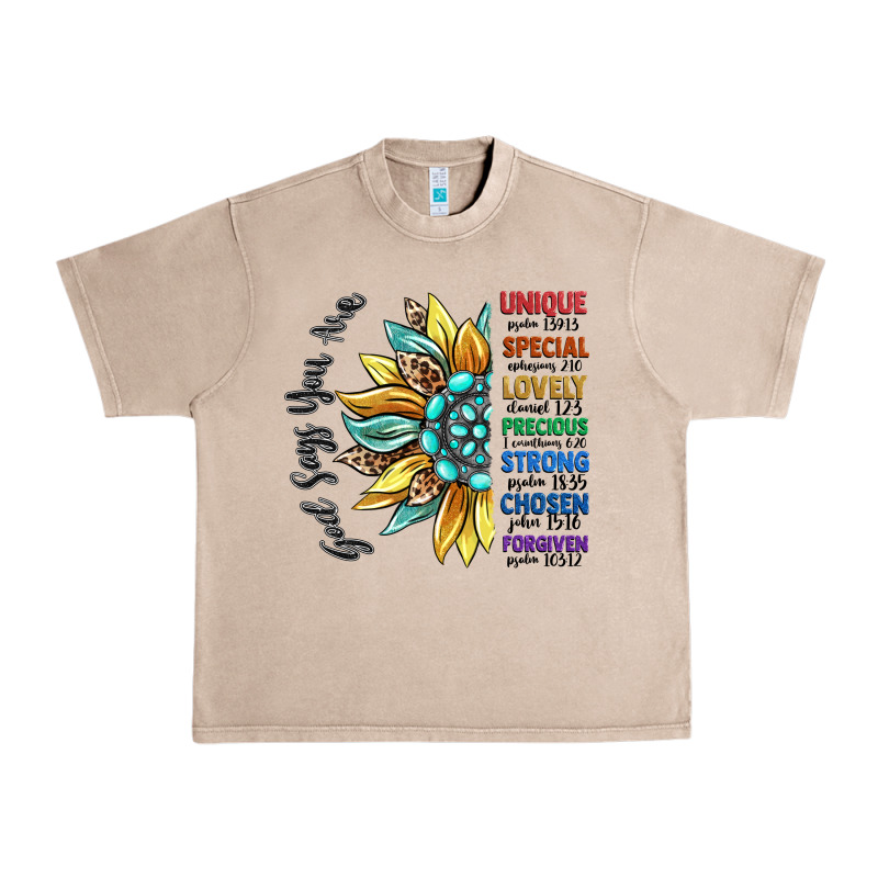 God Says You Are Unique Urban Heavy Tee by CowGirlArtShop | Teevron