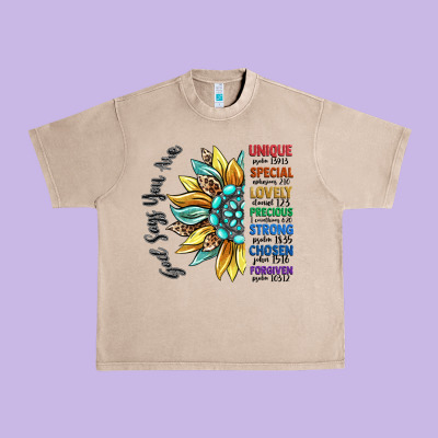 God Says You Are Unique Urban Heavy Tee Designed By Cowgirlartshop