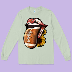 Football Tongue Long Sleeve Tee Designed By Jasminsmagicworld