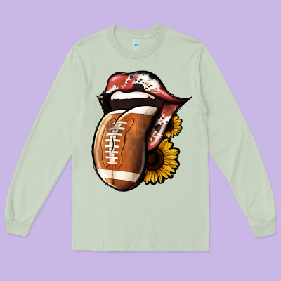 Football Tongue Long Sleeve Tee Designed By Jasminsmagicworld