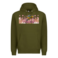 Army Green I Dig You Valentine 16oz Premium Hoodie - CowhideDigitalArt