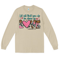 Mushroom let all that you do be done in love Long Sleeve Tee - OliviaCreatesArt