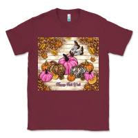 Burgundy happy fall y'all cowgirl Classic Tee - TumblerDesignByShophia